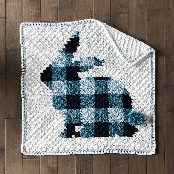 Free Crochet C2c Bunny Rabbit Blanket Pattern
