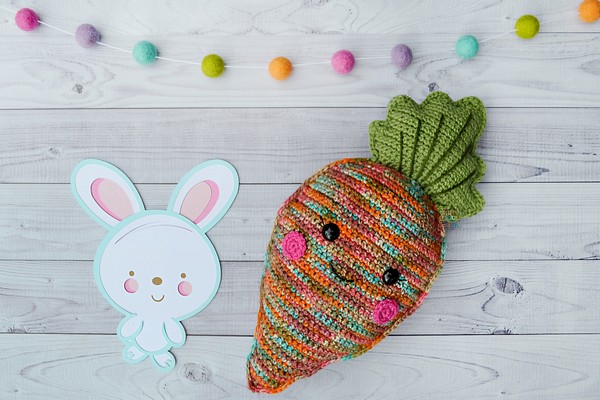 Free Crochet Carrot Kawaii Cuddler Pattern