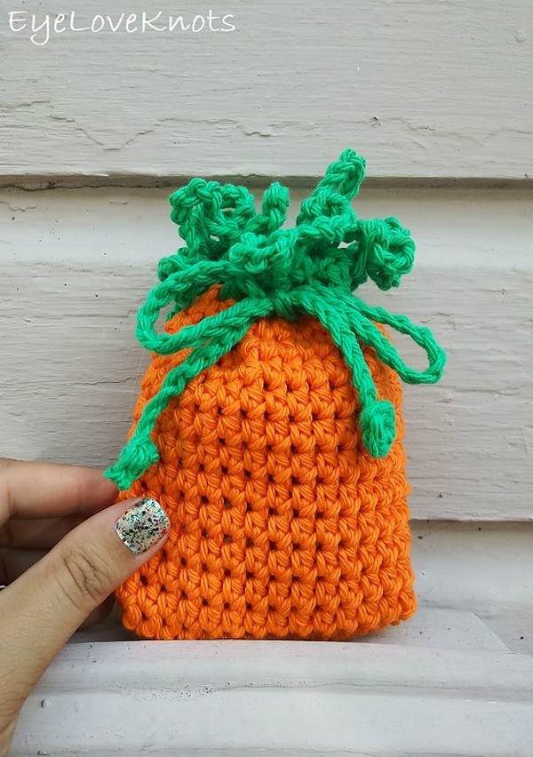 Free Crochet Carrot Soap Cozy Or Small Gift Bag Pattern