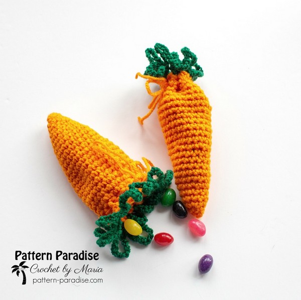 Free Crochet Carrot Treat Pouch Pattern