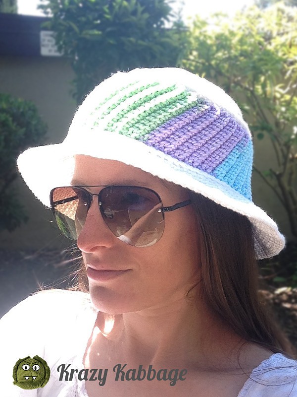 Free Crochet Color Splash Sun Hat Pattern