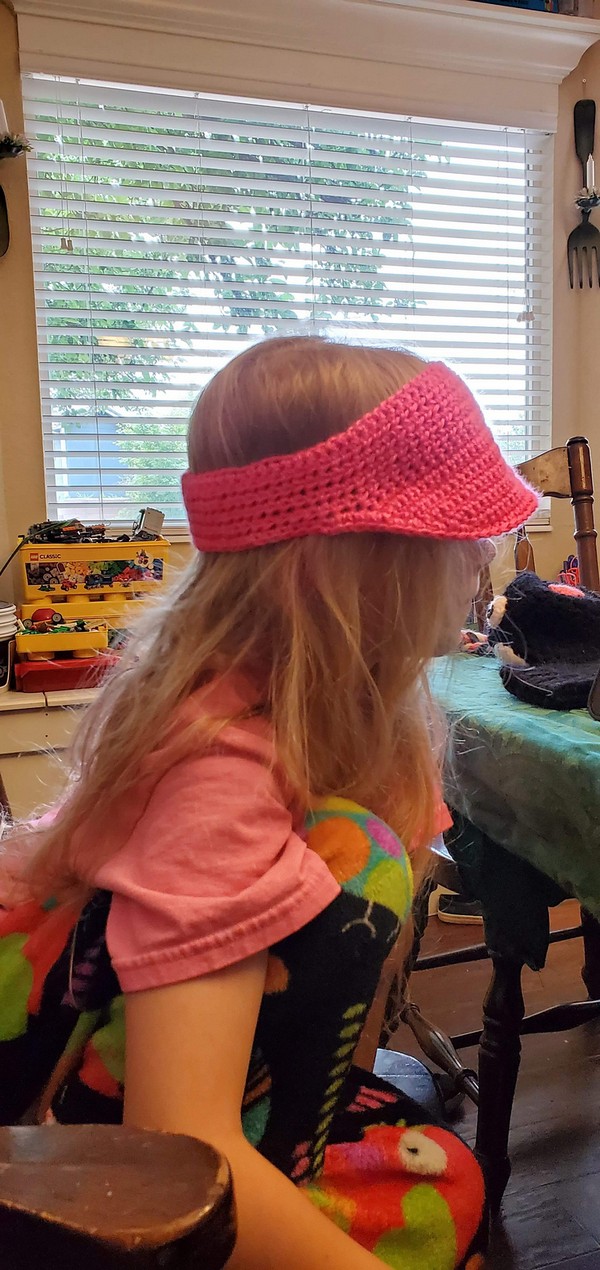 Free Crochet Easy Breezy Visor Sun Hat Pattern
