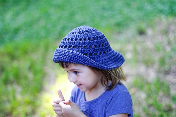 Free Crochet Floppy Eyelets Sun Hat Pattern