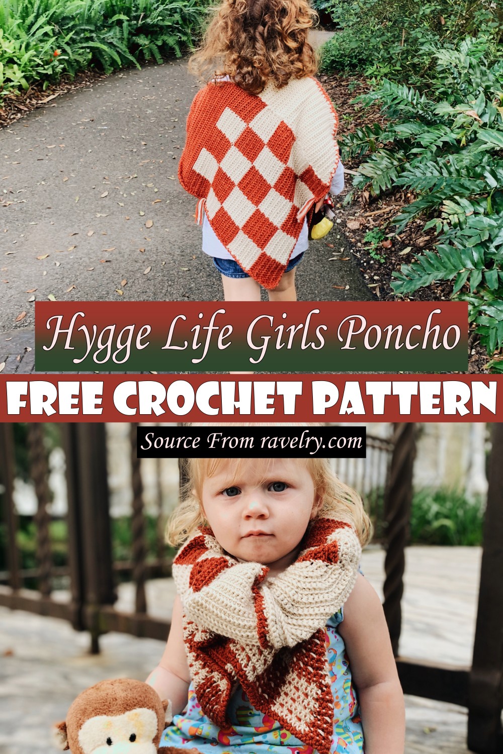 Free Crochet Hygge Life Girls Poncho Pattern