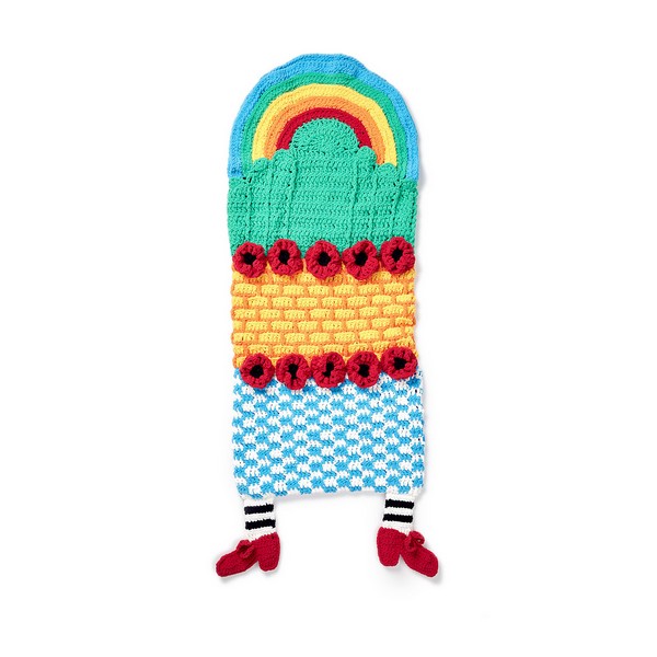 Free Crochet Over The Rainbow Snuggle Sack Pattern