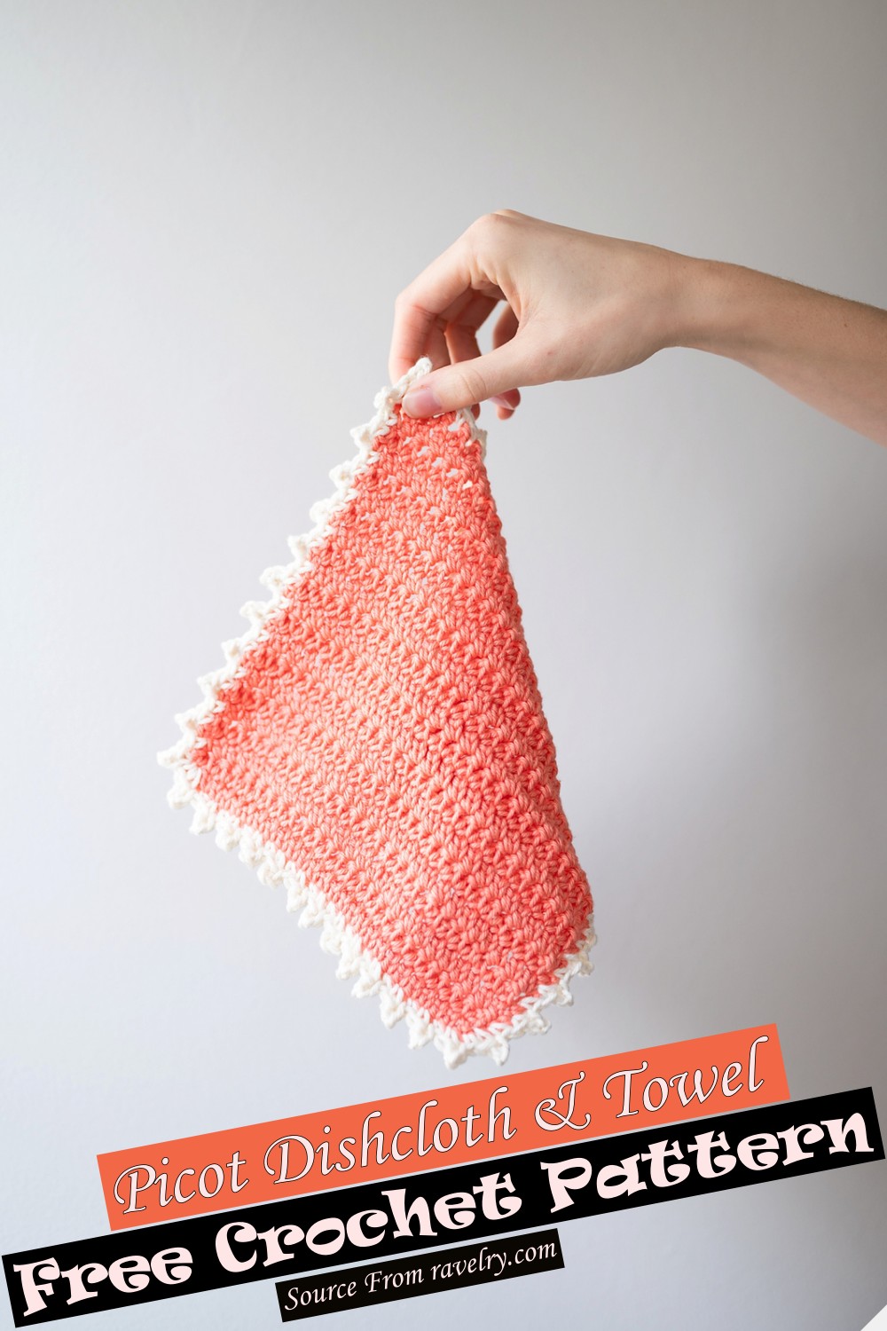 Free Crochet Picot Dishcloth & Towel Pattern
