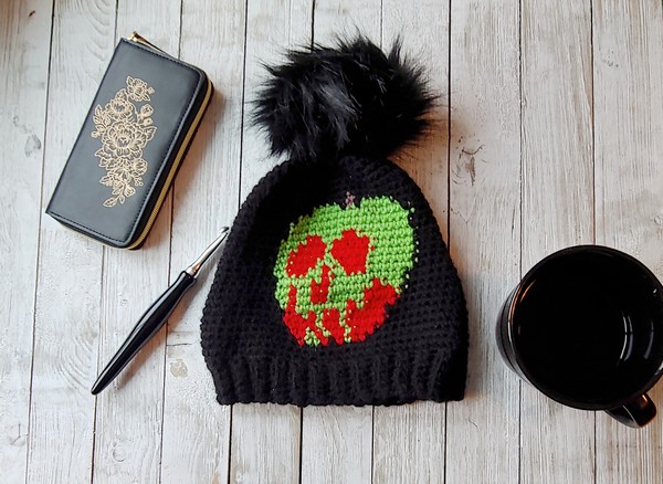 Free Crochet Poison Apple Beanie Pattern