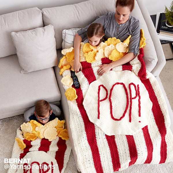 Free Crochet Popcorn Snuggle Sack Pattern