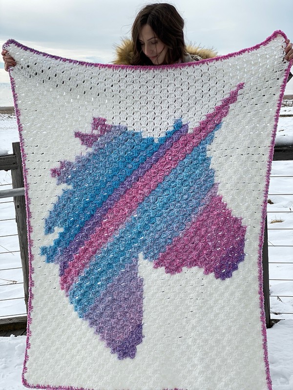 Free Crochet Unicorn Dreams Afghan Pattern