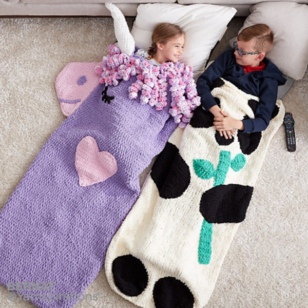 Free Crochet Unicorn Snuggle Sack Pattern