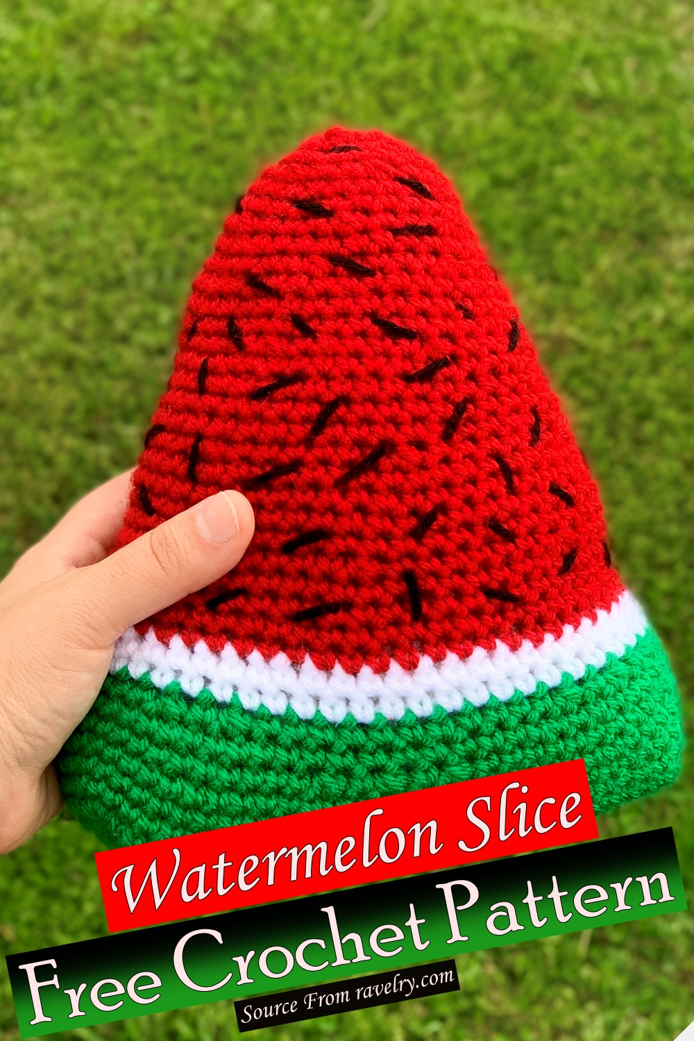 Free Crochet Watermelon Slice Pattern