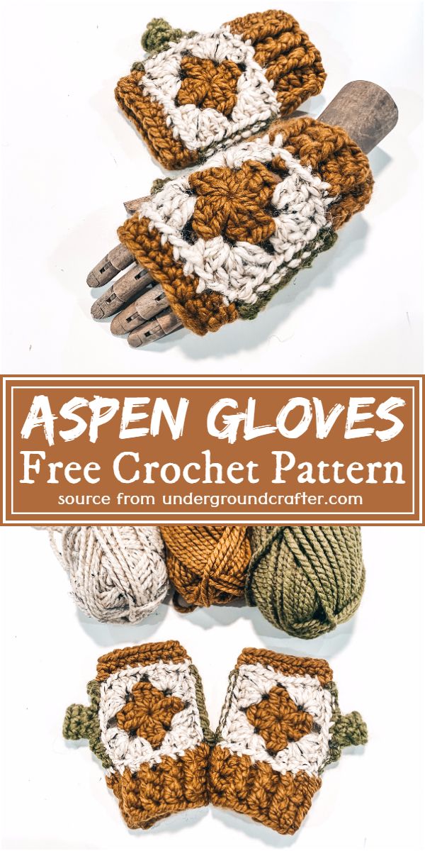 Crochet Aspen Gloves Free Pattern
