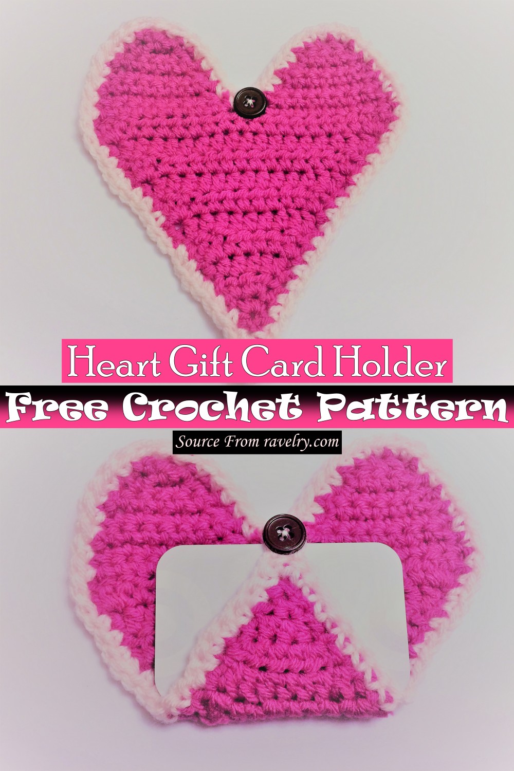 Free Crochet Heart Gift Card Holder Pattern