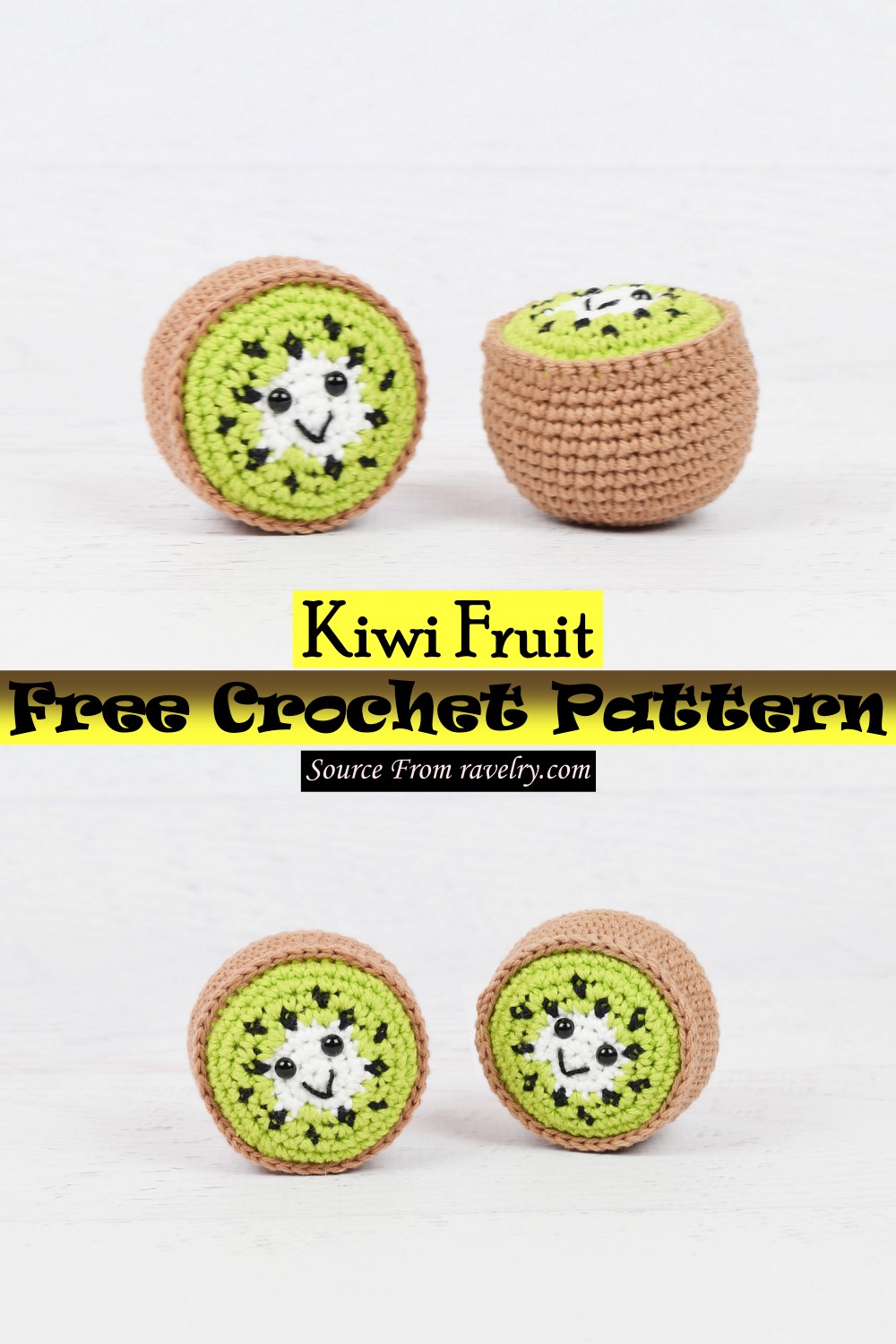 Free Crochet Kiwi Fruit Pattern
