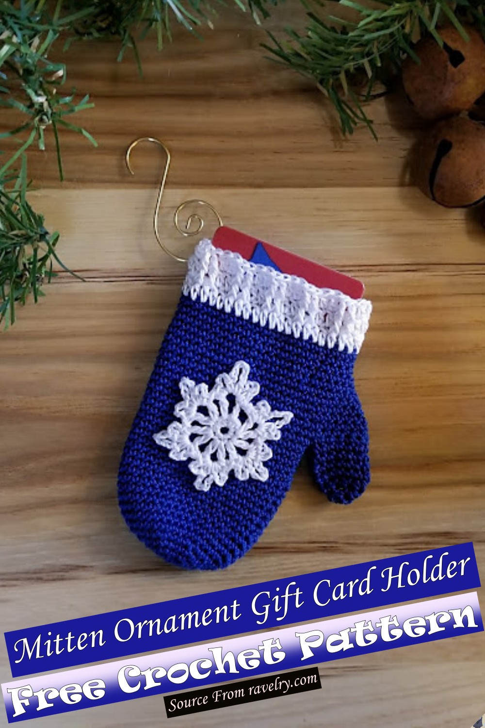 Free Crochet Mitten Ornament Gift Card Holder Pattern