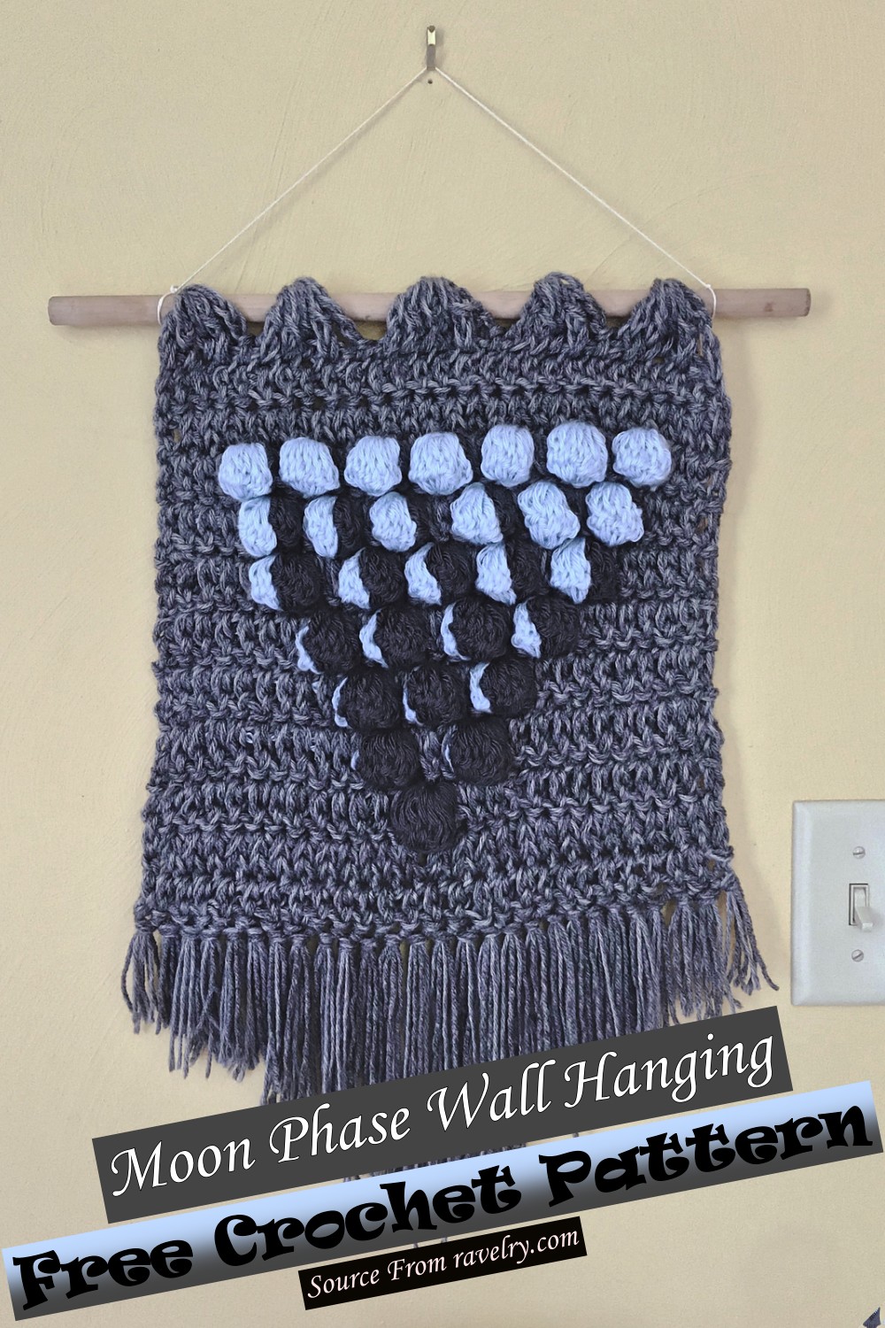 Free Crochet Moon Phase Wall Hanging Pattern