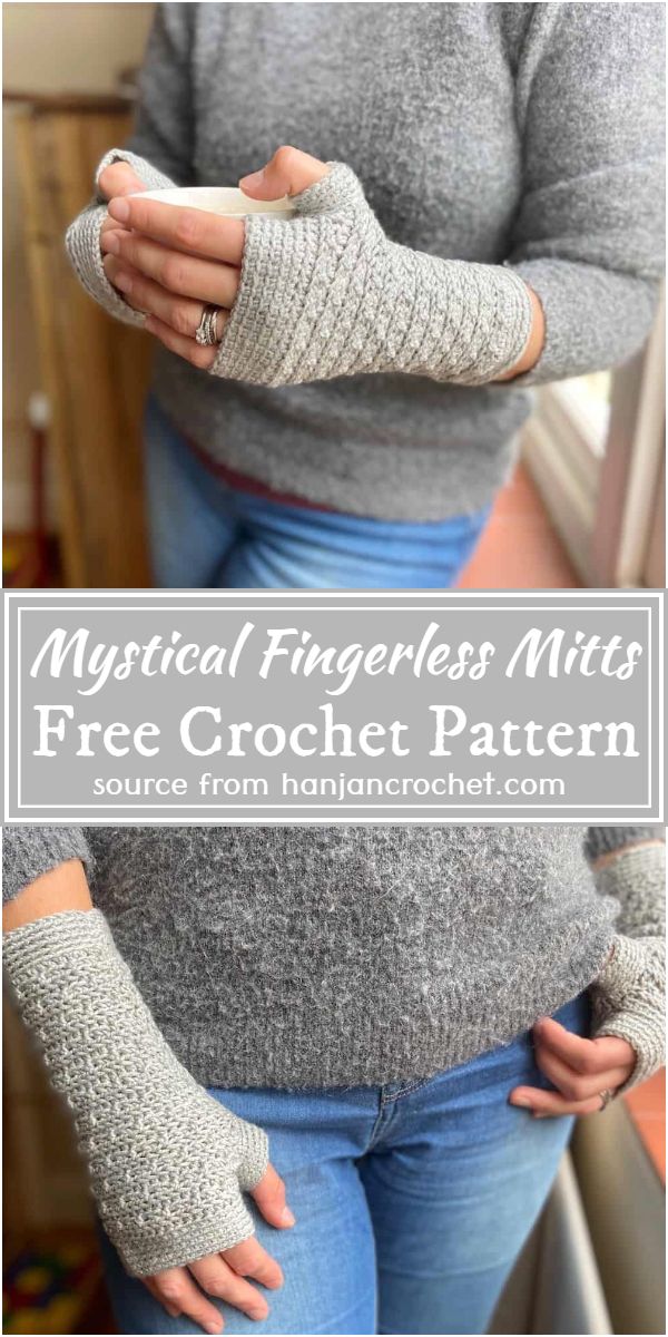 Mystical Crochet Fingerless Mitts Pattern