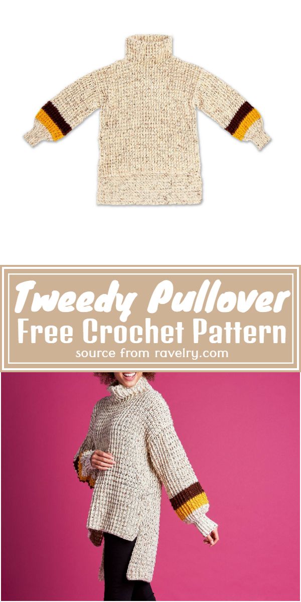 Tweedy Pullover Crochet Pattern