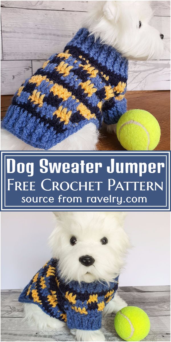 Cosy Dog Sweater Jumper Crochet Pattern