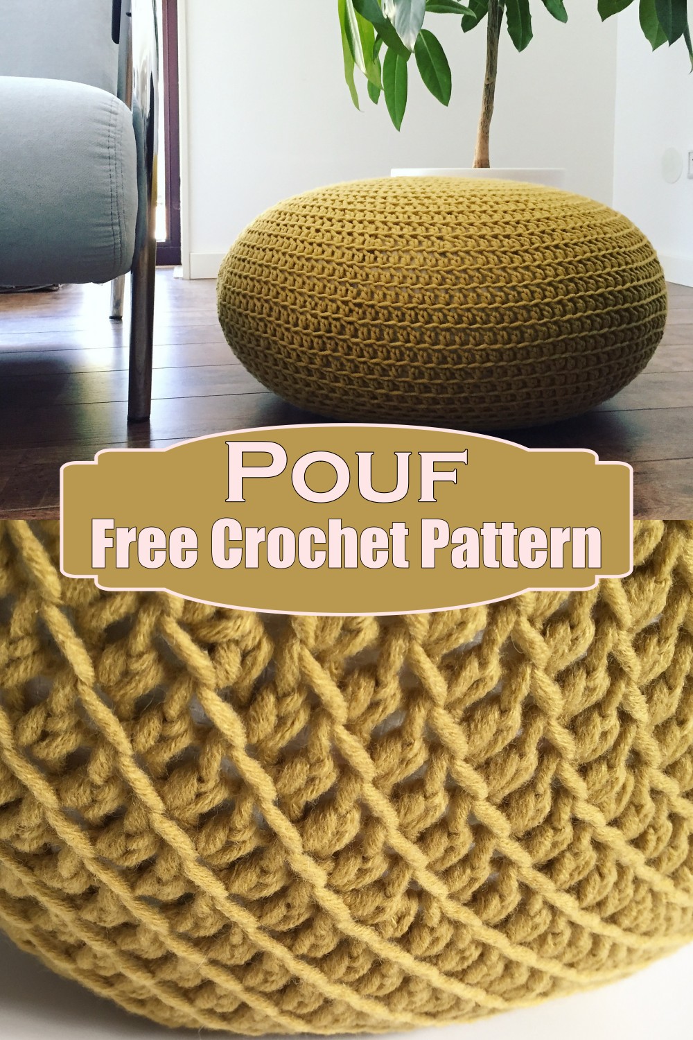 Crochet Pouf