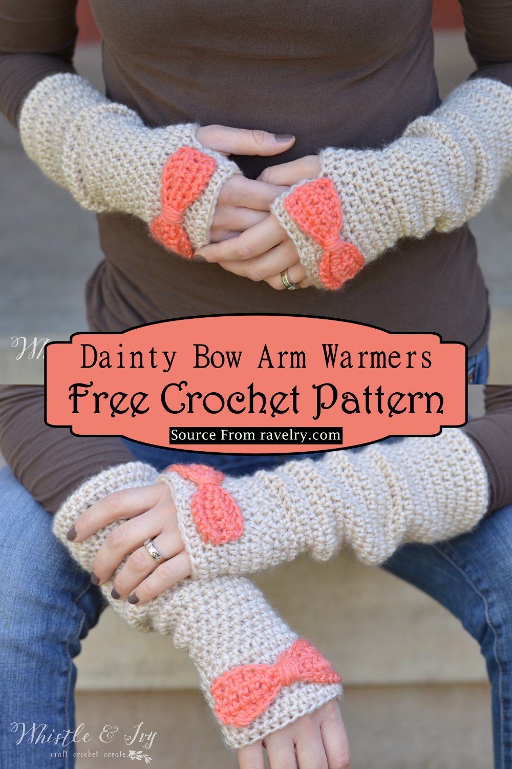 Dainty Bow Arm Warmers