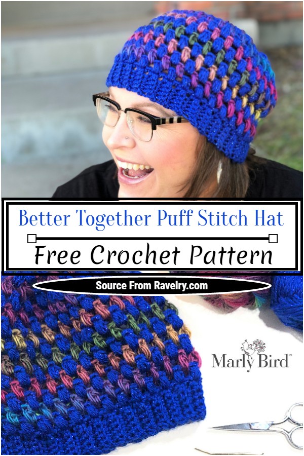 Free Crochet Better Together Puff Stitch Hat Pattern