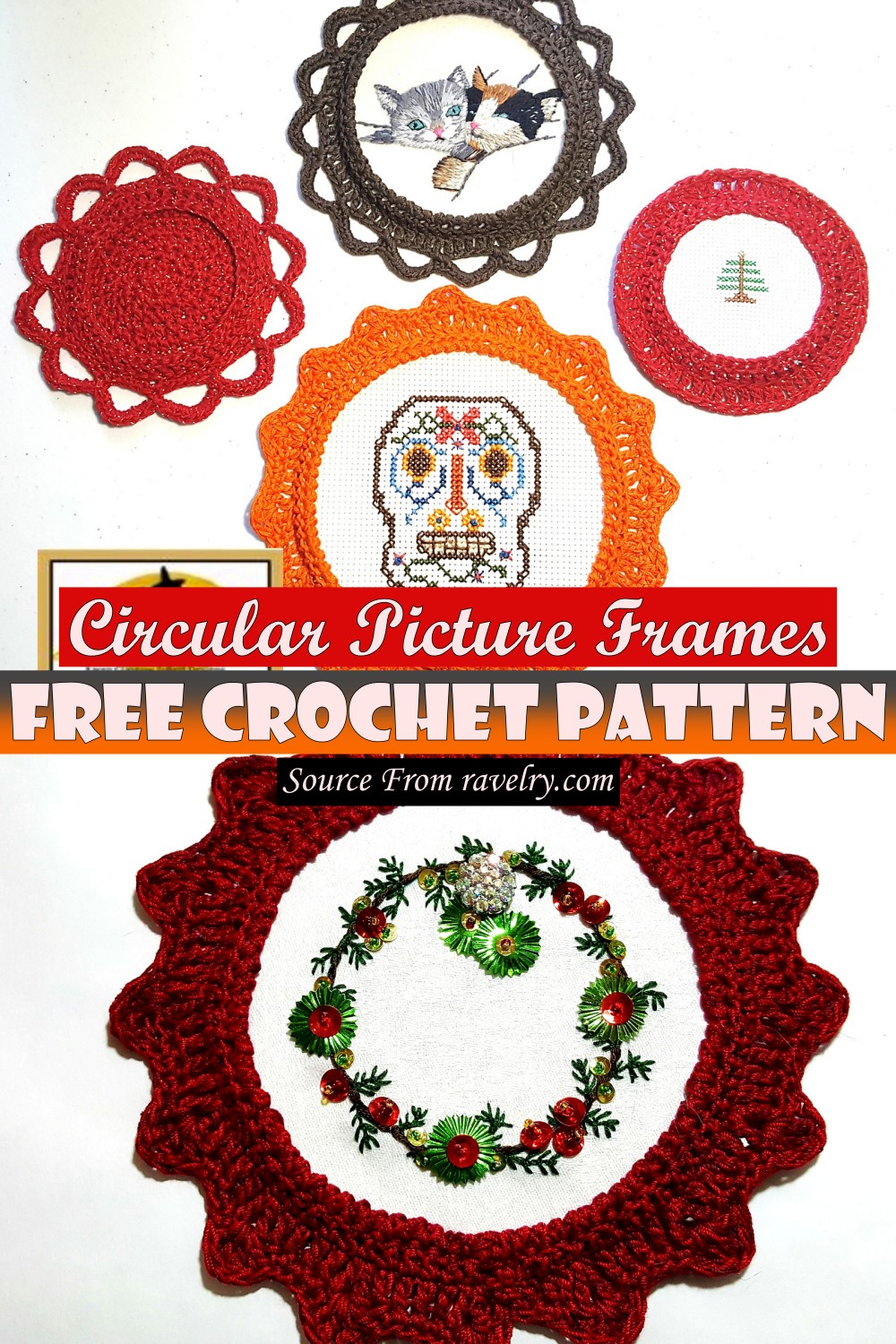 Free Crochet Circular Picture Frames Pattern
