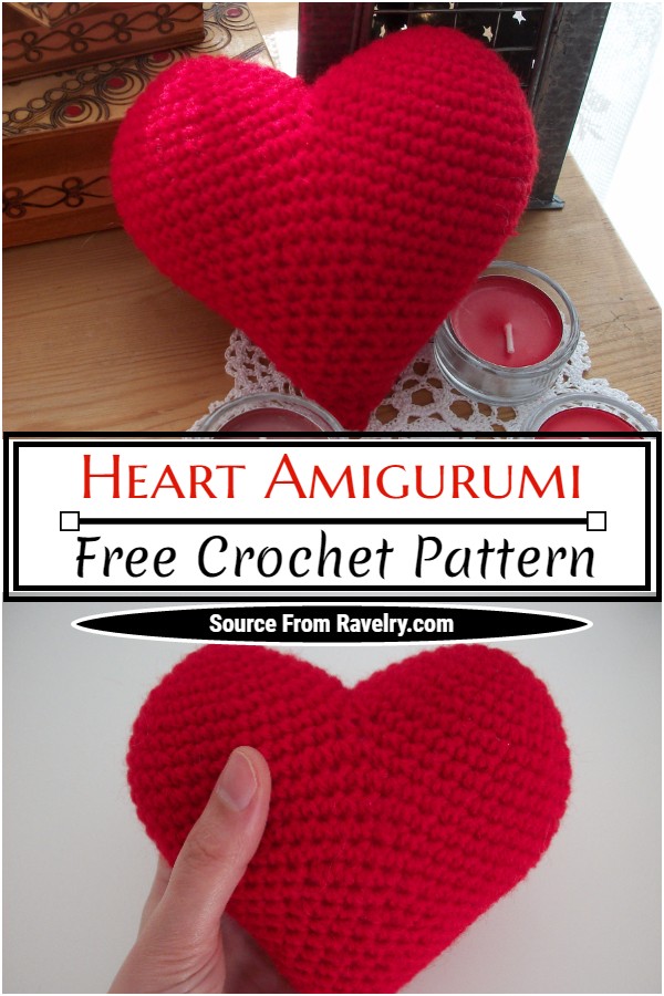 Free Crochet Heart Amigurumi Pattern
