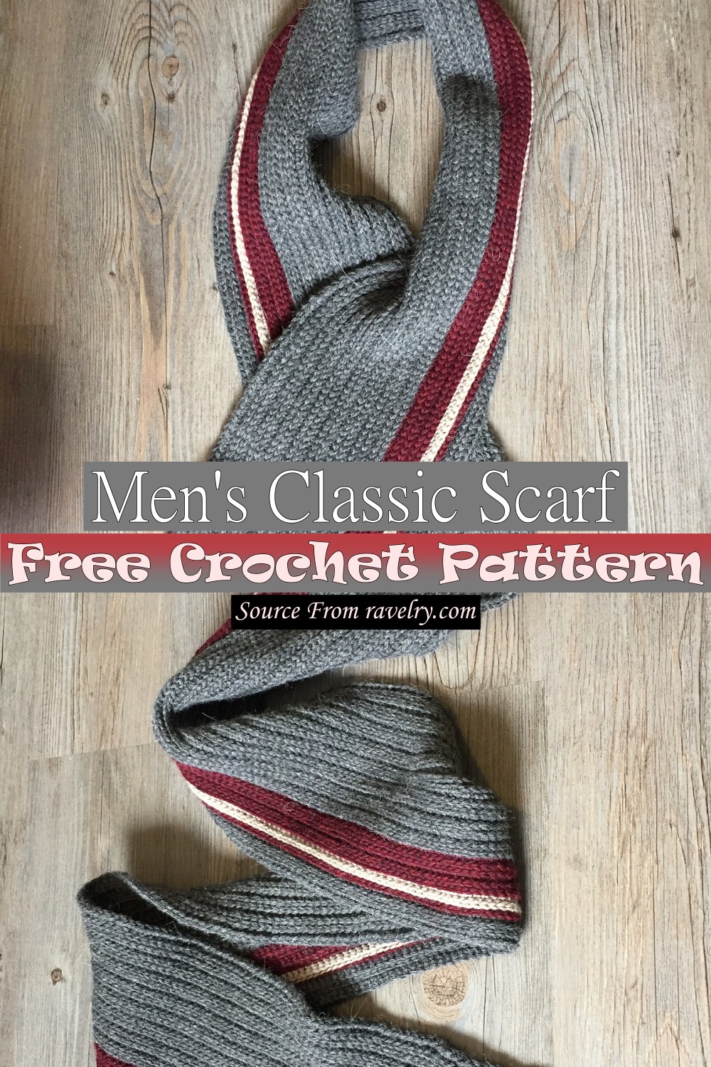 Free Crochet Men's Classic Scarf Pattern