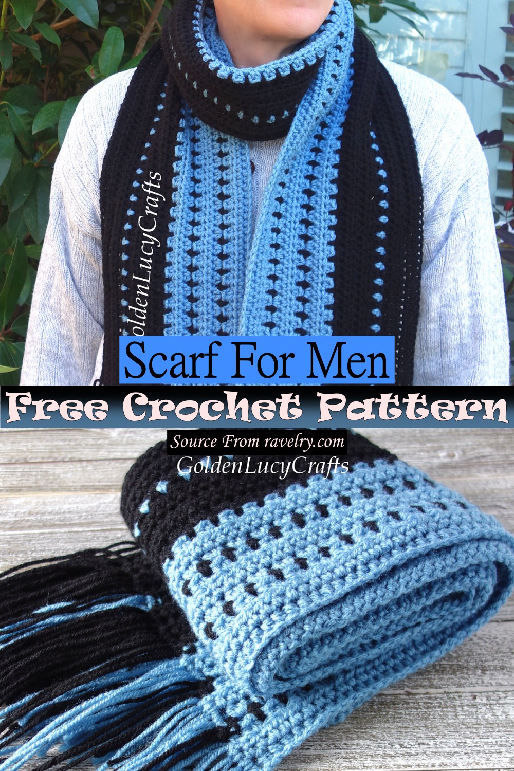 Free Crochet Scarf For Men Pattern