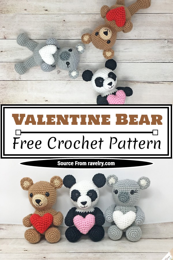 Free Crochet Valentine Bear Pattern