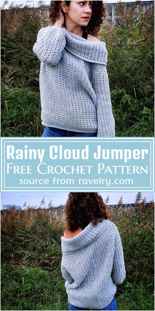 Rainy Cloud Crochet Jumper Free Pattern