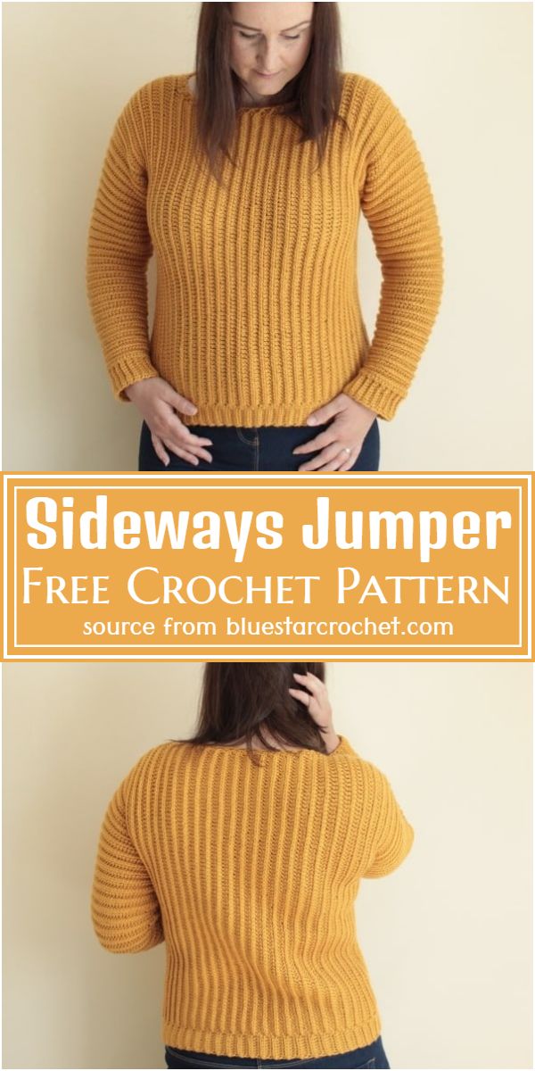 Sideways Jumper Crochet Pattern