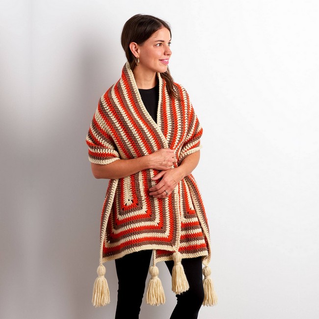 Around The Block Wrap Crochet Pattern