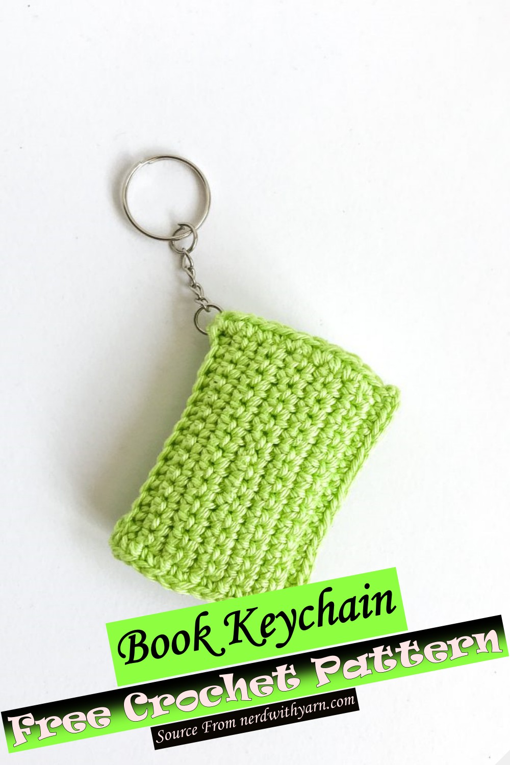 Free Crochet Book Keychain Pattern