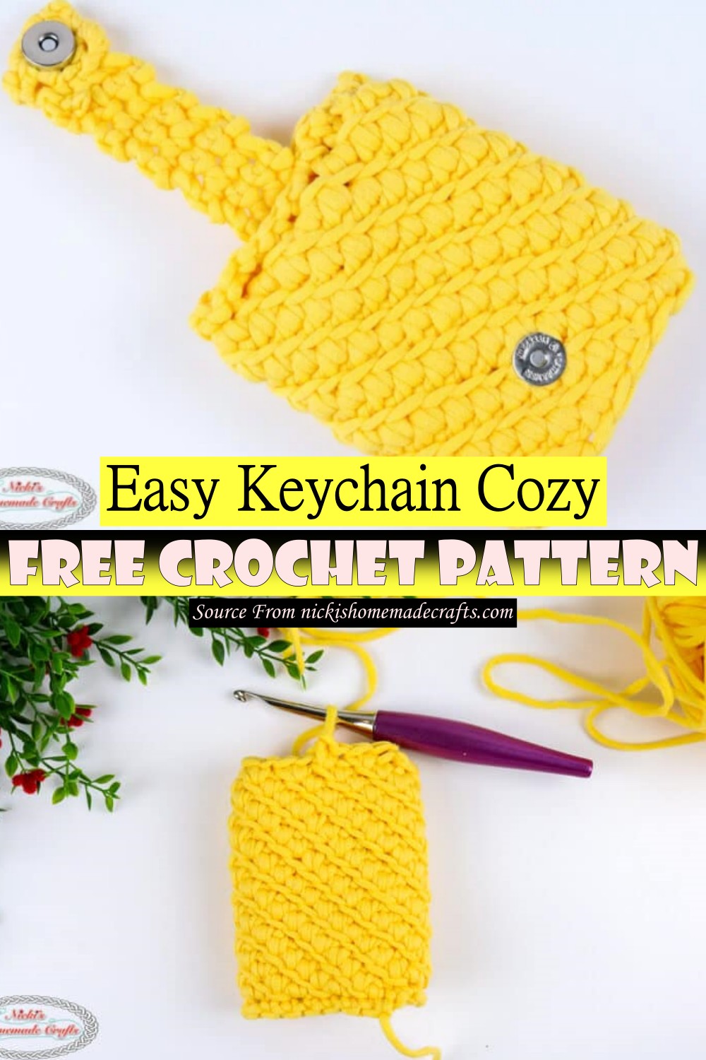 Free Crochet Easy Keychain Cozy Pattern