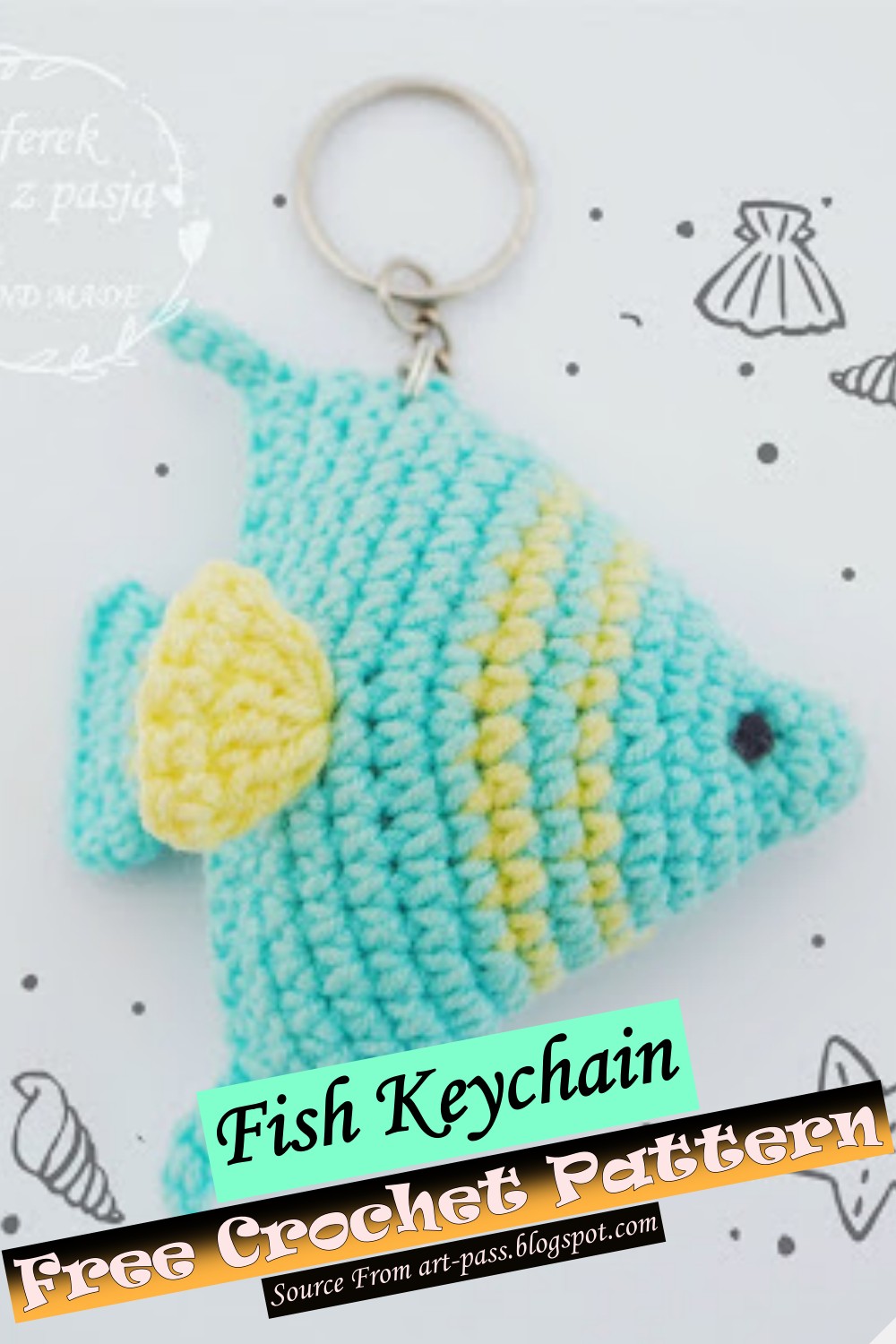 Free Crochet Fish Keychain Pattern 1