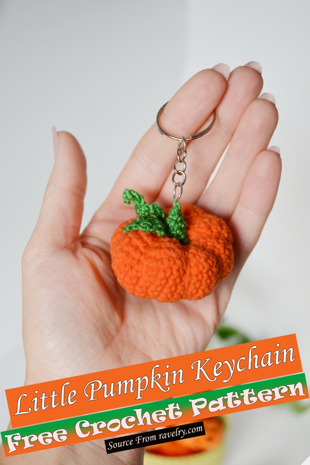 Free Crochet Little Pumpkin Keychain Pattern