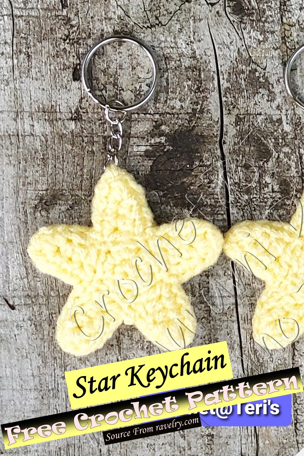 Free Crochet Star Keychain Pattern
