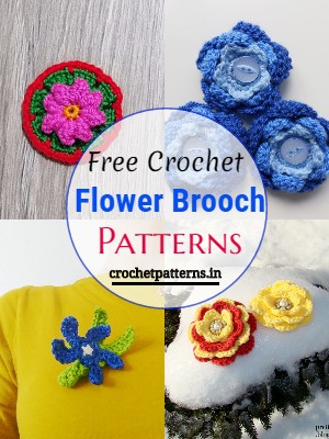 Crochet Flower Brooch Patterns