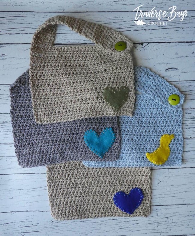 Easy Crochet Baby Bib