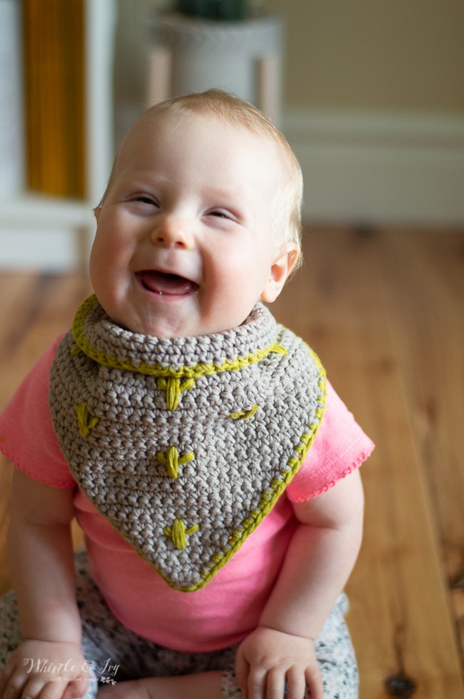 Modern Crochet Baby Bib