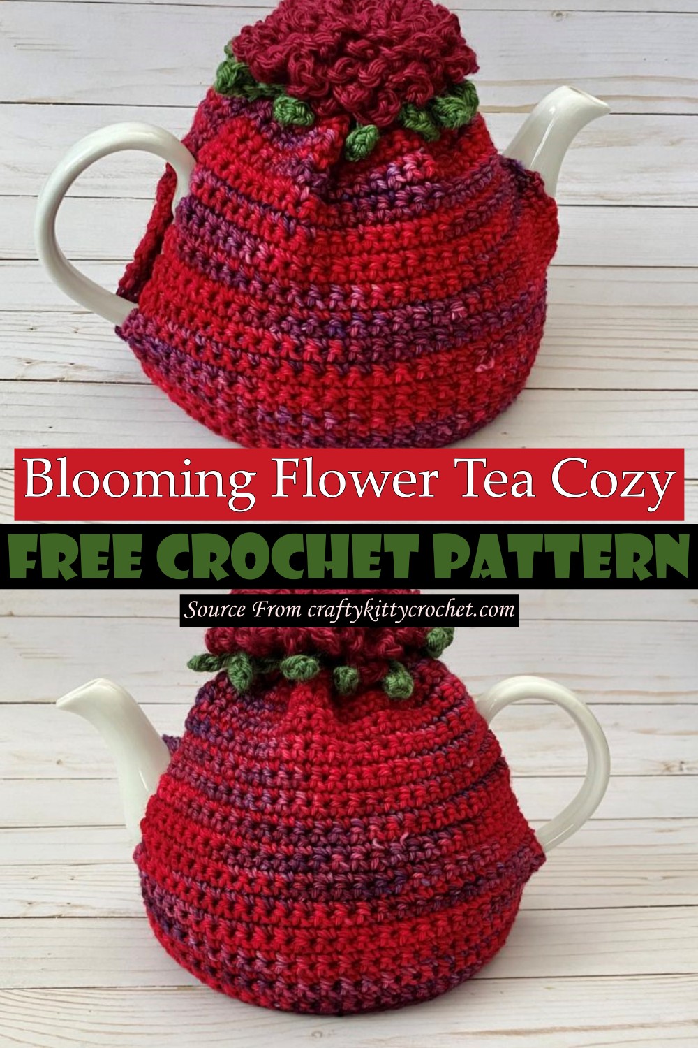 Blooming Flower Tea Cozy Crochet Pattern