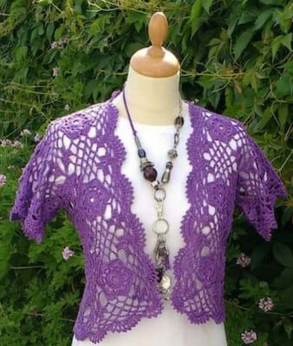 Bolero Crochet Pattern By Designed By Sonya