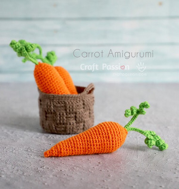 Carrot Amigurumi Crochet Vegetable Free Pattern 