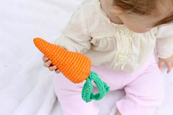 Carrot Baby Toy Crochet Pattern