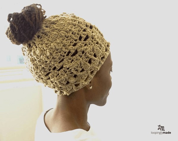 Classic Crochet Messy Bun Hat Pattern