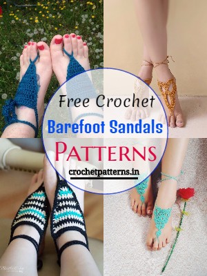 14 Free Crochet Barefoot Sandals