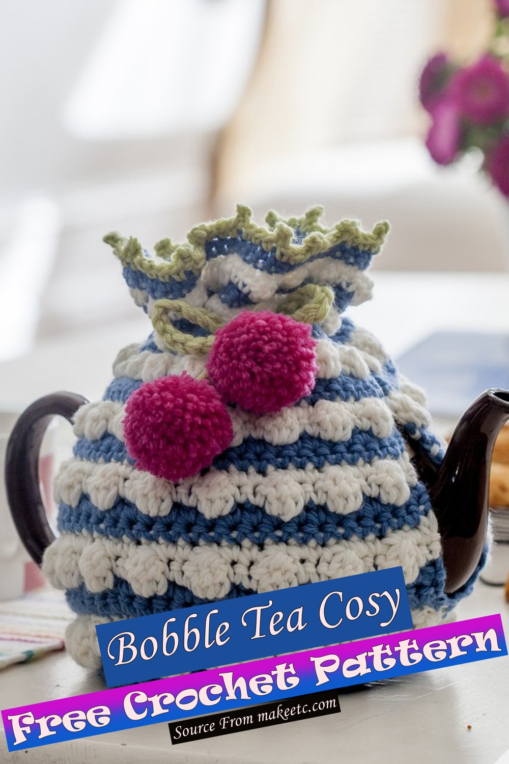 Crochet Bobble Tea Cosy Pattern