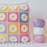 Crochet Daisy Granny Square Pillow Pattern